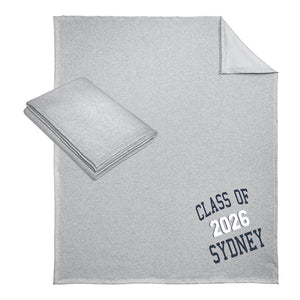 2026 Grey Sweatshirt Blanket w/ Personalization